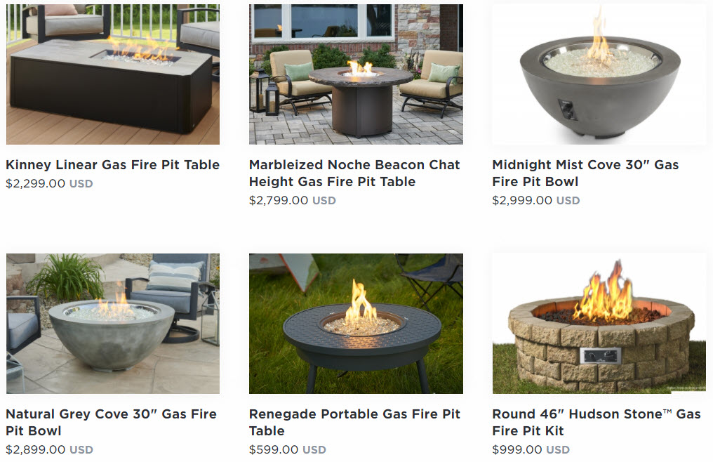 Firepits And Firepit Tables Watertown, Round 46 Hudson Stone Gas Fire Pit Kit